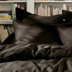 Drap plat percale de coton (180 x 290 cm) Cali Noir