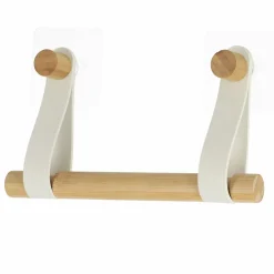 Dérouleur de papier toilette adhésif easy Chic simili cuir Blanc