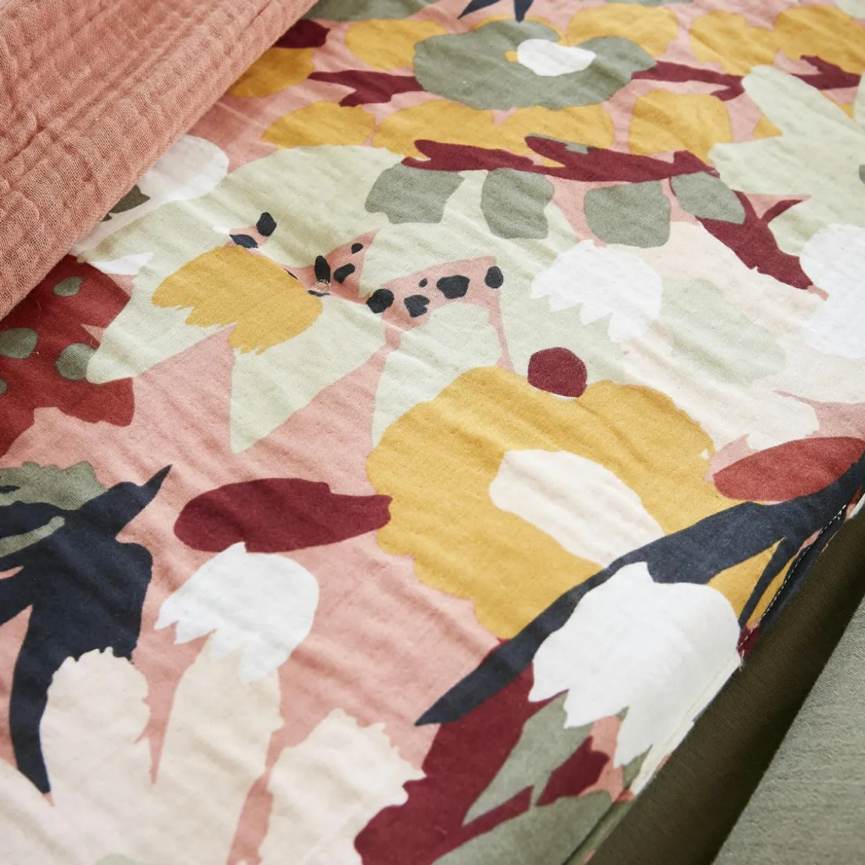 Edredon gaze de coton (90 x 200 cm) Azel Multicolore
