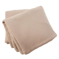 Edredon quadruple gaze de coton (90 x 220 cm) Victoria x Gaïa Ficelle