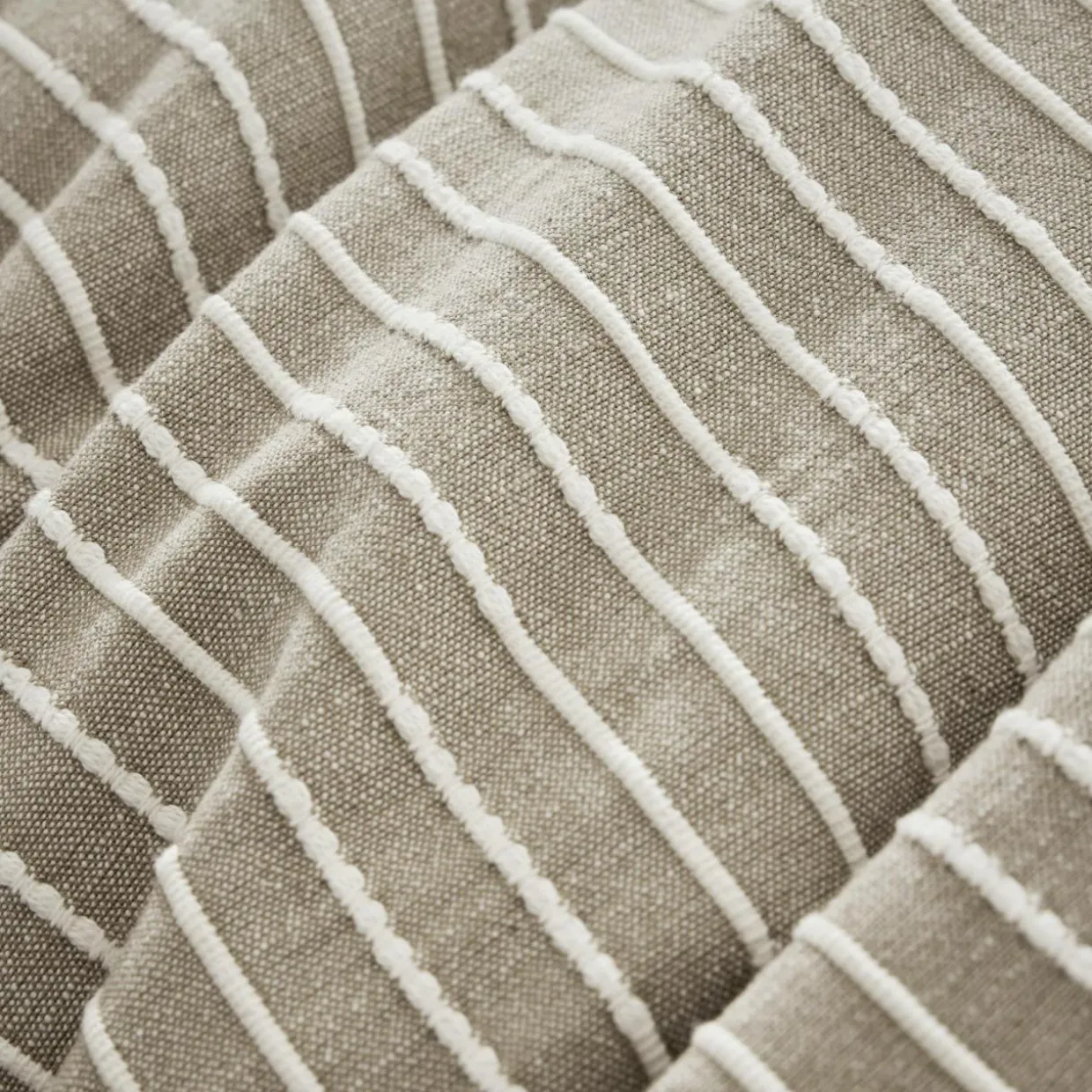 Edredon réversible coton texturé et percale (90 x 220 cm) Alice Ecru