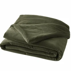 Edredon velours de coton (90 x 200 cm) Victor Vert thym