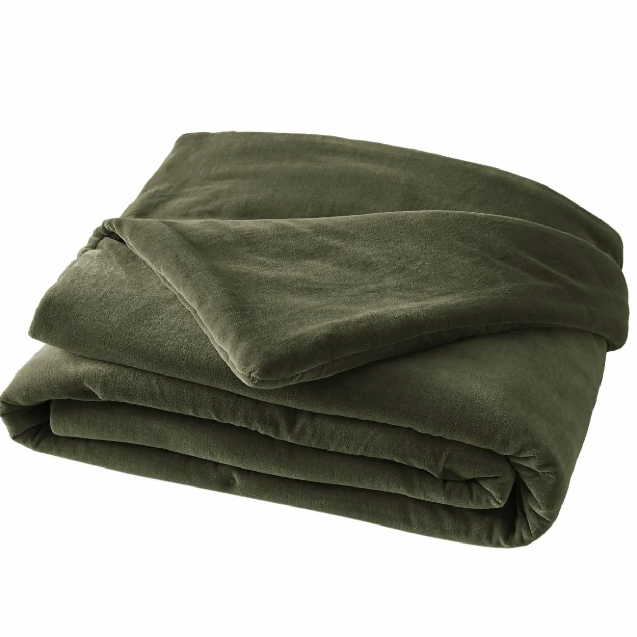 Edredon velours de coton (90 x 200 cm) Victor Vert thym