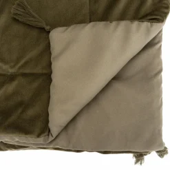Edredon velours (80 x 180 cm) Sonia Vert kaki