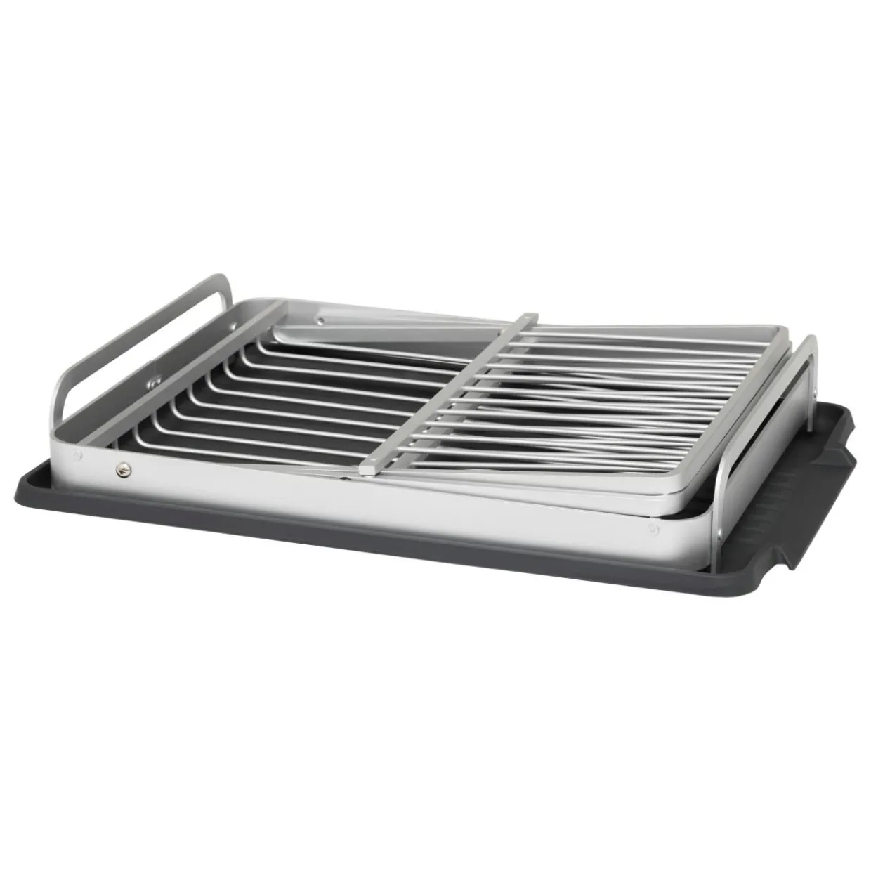 Egouttoir de cuisine pliant en aluminium (44 x 31 cm) Splash Gris