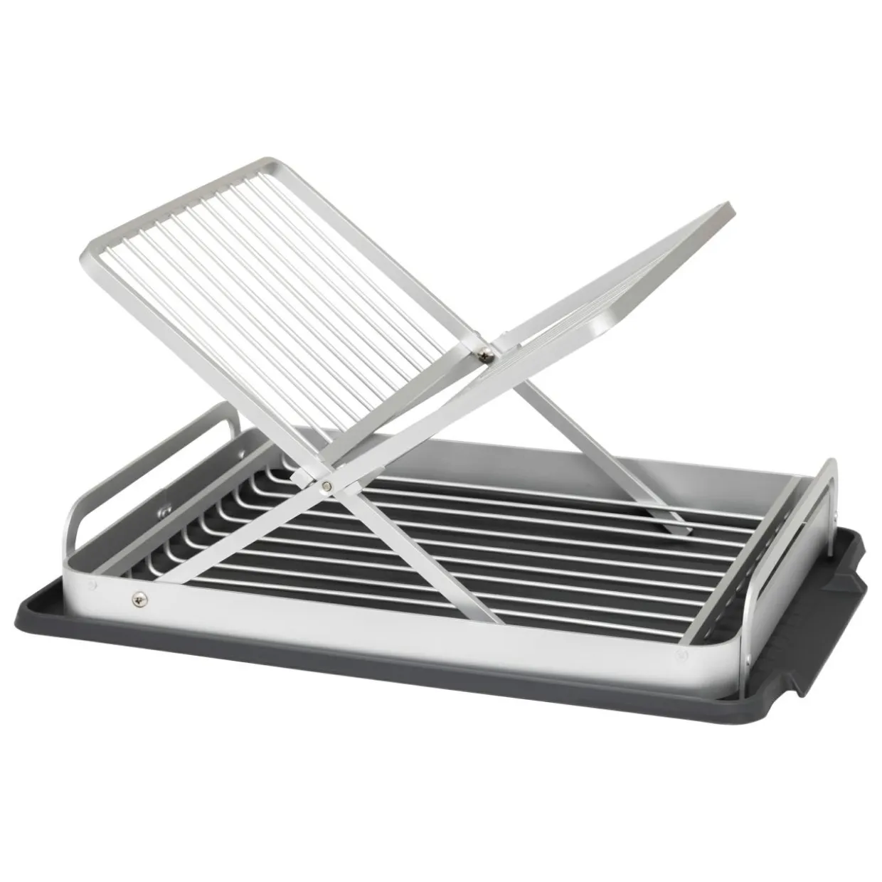 Egouttoir de cuisine pliant en aluminium (44 x 31 cm) Splash Gris