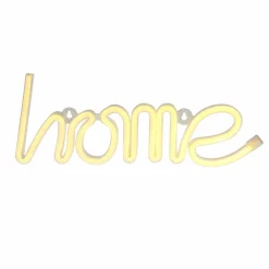 Enseigne lumineuse néon à piles (H13 cm) Home Blanc