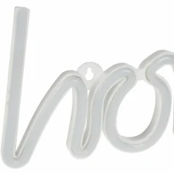 Enseigne lumineuse néon à piles (H13 cm) Home Blanc