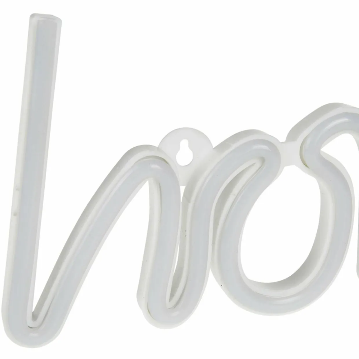 Enseigne lumineuse néon à piles (H13 cm) Home Blanc
