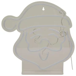 Enseigne lumineuse USB (H35 cm) Néon Tête de Père Noël Multicolore