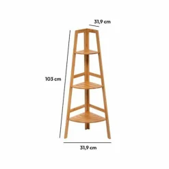 Etagère d'angle bambou (H103 cm) Siao Naturel