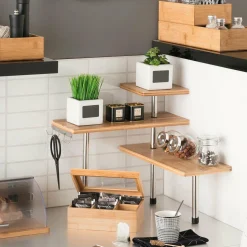Etagère d'angle (H39 cm) Vahina Naturelle