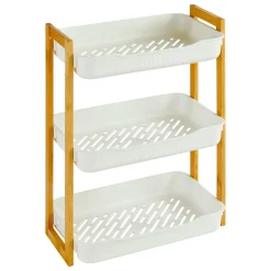 Etagère de salle de bain 3 niveaux (H45 cm) Natureo Blanc