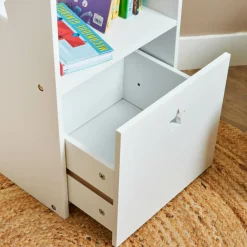 Etagère enfant bois 4 niveaux (H154 cm) Stars Blanc