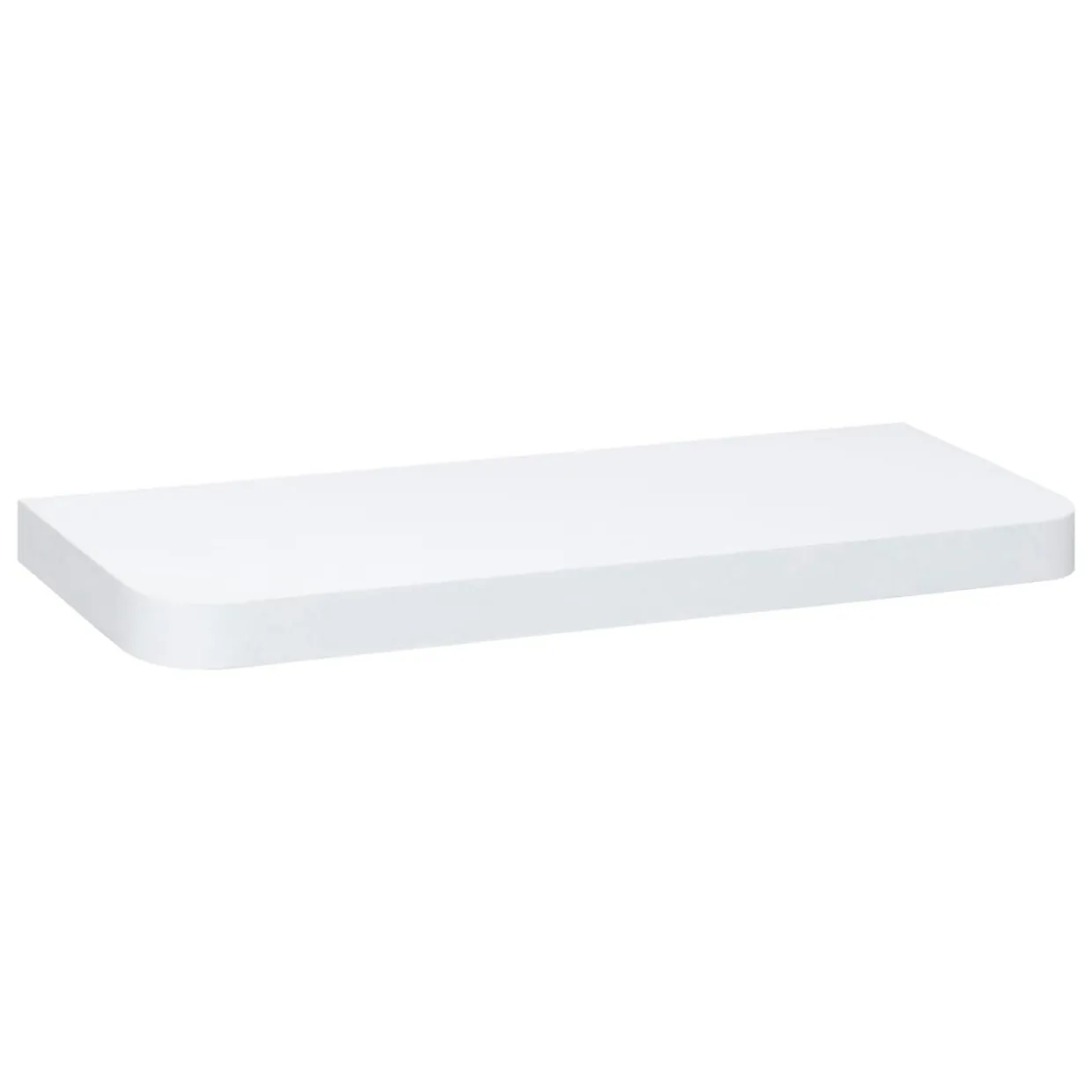 Etagère murale en bois (60 cm) Coins arrondis Fixy Blanche