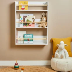 Etagère murale enfant bois 3 niveaux (H80 cm) Zoa Blanche