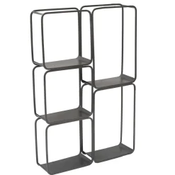 Etagère murale en métal 5 niveaux (H 77cm) Rétro Gris anthracite