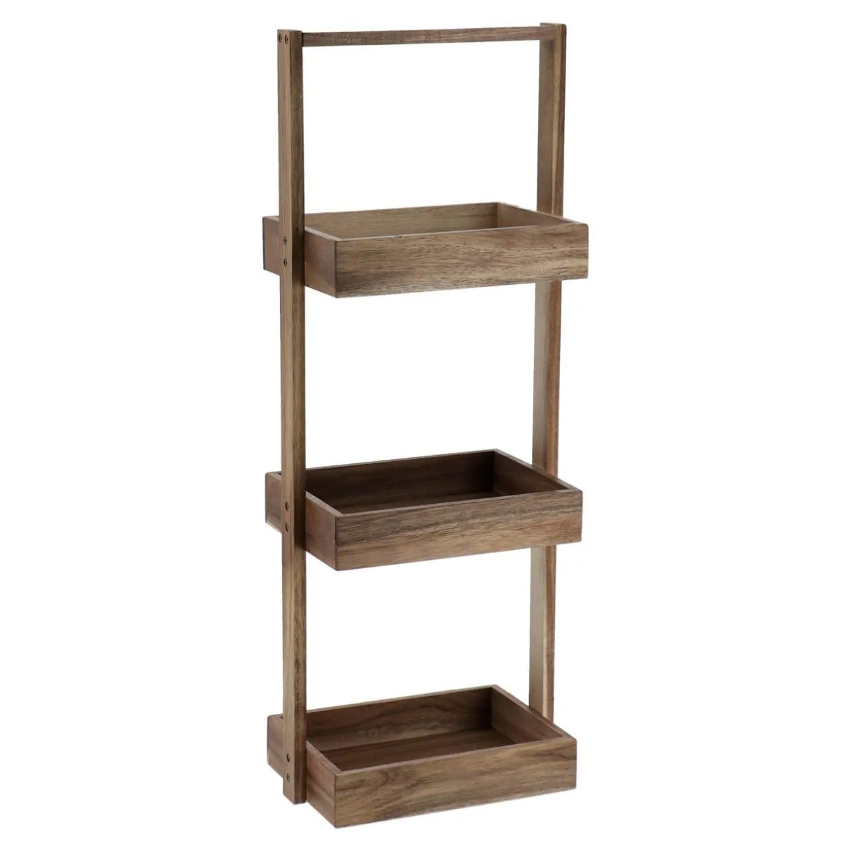 Etagère 3 niveaux bois d'acacia (H70 cm) Lina marron
