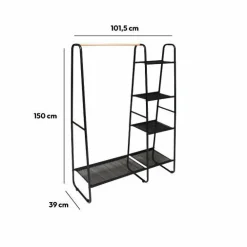 Etagères et portant à vêtements (H150 cm) Artemis Noir