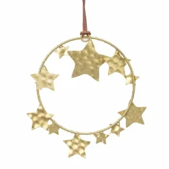 Etoile de Noël à suspendre (D12 cm) Cercle Or