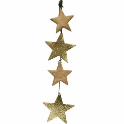 Etoile de Noël à suspendre grappe (H16 cm) Manguier Or