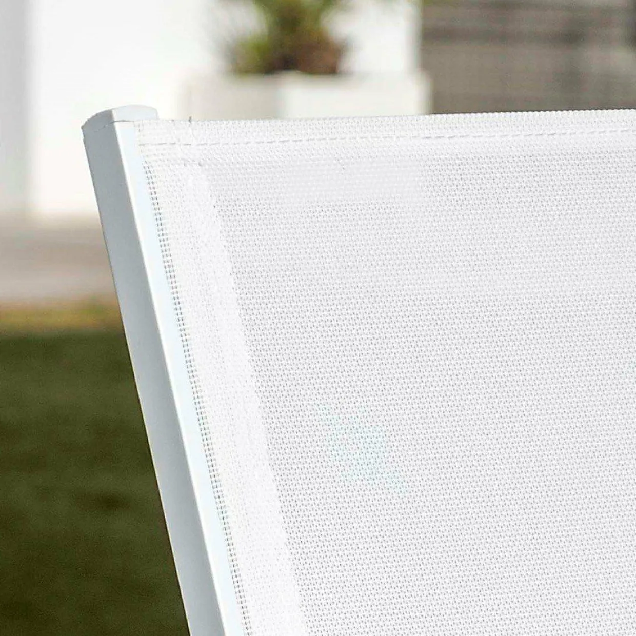 Fauteuil de jardin aluminium empilable Murano Blanc
