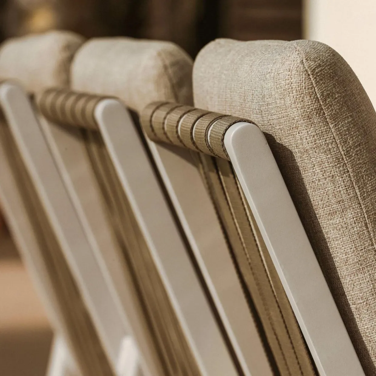 Fauteuil de jardin aluminium Long Beach Blanc cendré