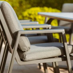 Fauteuil de jardin aluminium Long Beach Gris anthracite