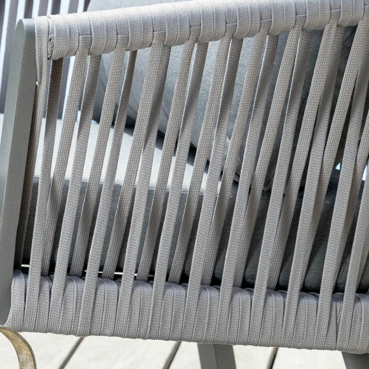 Fauteuil de jardin détente en aluminium Amalfi Gris anthracite