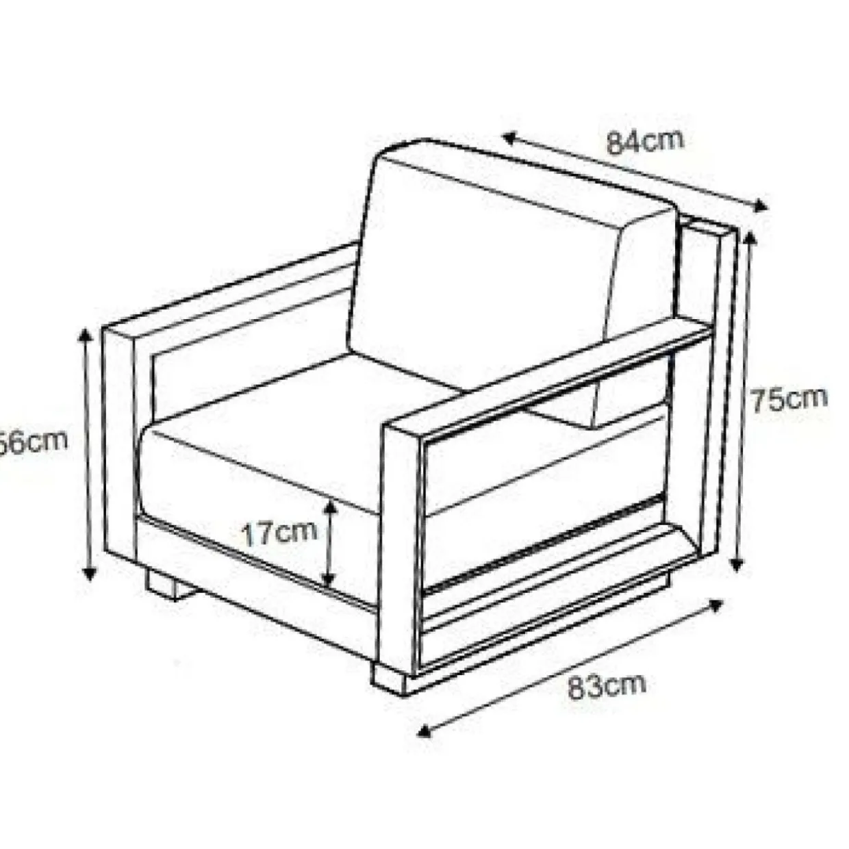 Fauteuil de jardin détente en aluminium Elba Blanc et taupe