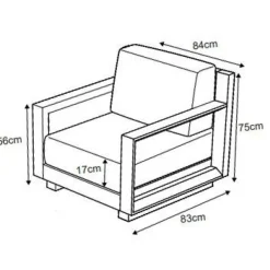 Fauteuil de jardin détente en aluminium Elba Blanc et beige
