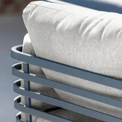 Fauteuil de jardin en aluminium Monte Carlo Gris anthracite et gris clair