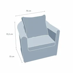 Fauteuil de jardin en résine tressée Calvi Sépia et gris foncé
