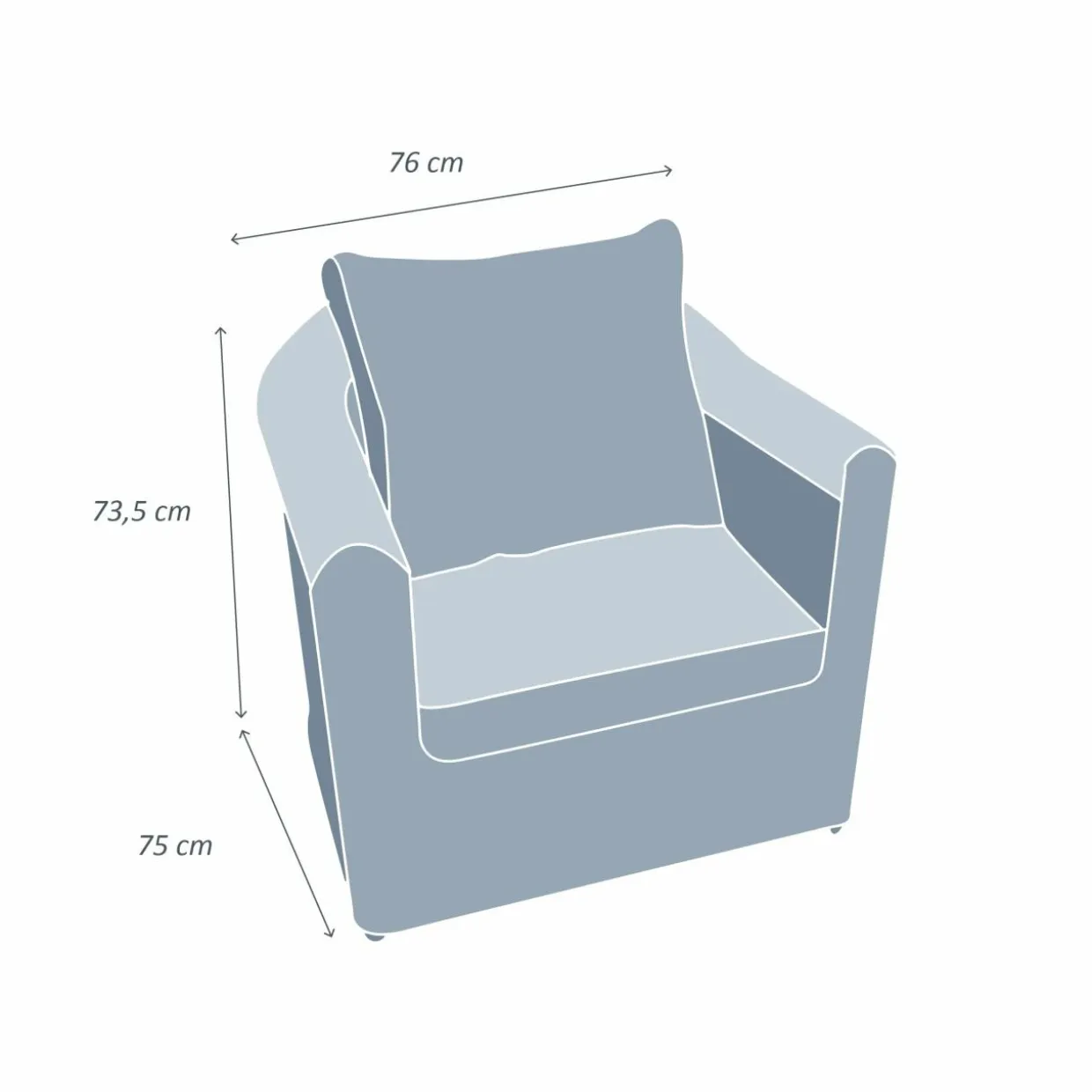 Fauteuil de jardin en résine tressée Calvi Blanc et taupe