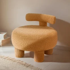 Fauteuil enfant bouclette (H45 cm) Jade Jaune ocre