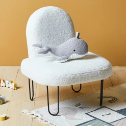 Fauteuil enfant bouclette (H50 cm) Augustin Blanc