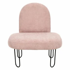 Fauteuil enfant velours (H50 cm) Augustin Rose