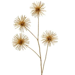 Fleur décorative de Noël (H85 cm) Allium Butterfly Or