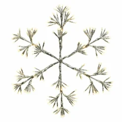 Flocon de Noël lumineux 192 LED (H48 cm) Flash Blanc chaud