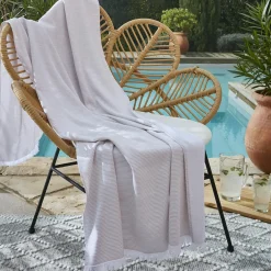 Fouta coton et éponge (95 x 180 cm) Naël Beige sable