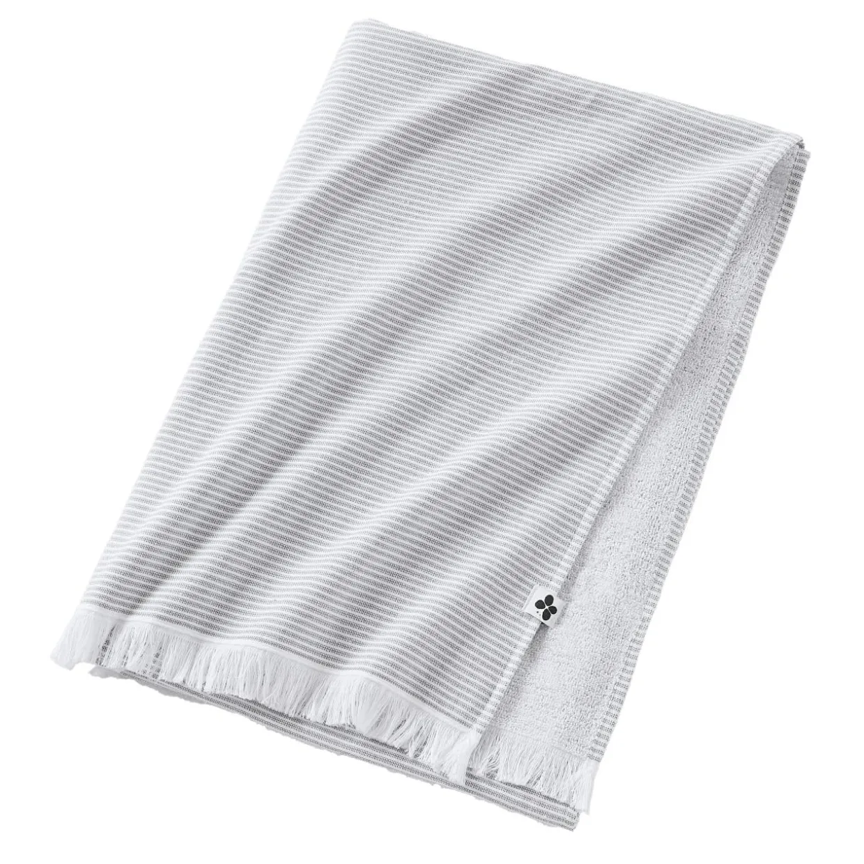 Fouta coton et éponge (95 x 180 cm) Naël Gris galet