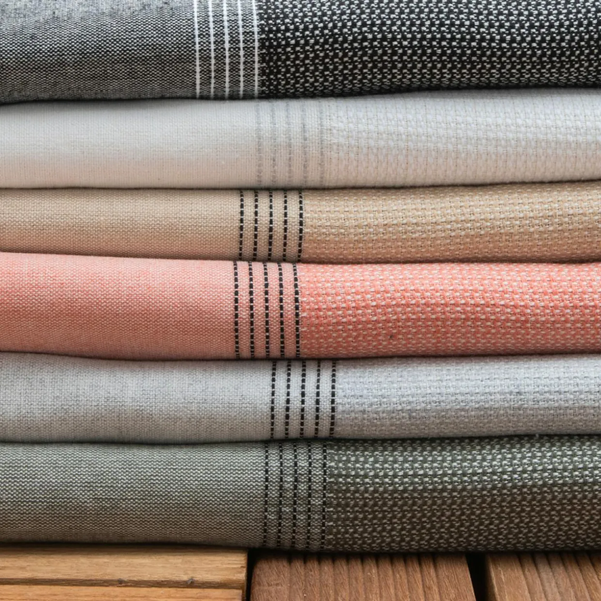 Fouta coton recyclé (100 x 200 cm) Beach Corail