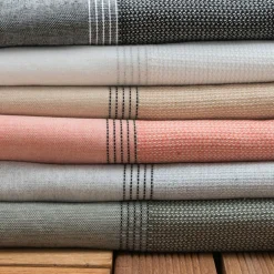 Fouta coton recyclé (100 x 200 cm) Beach Vert kaki