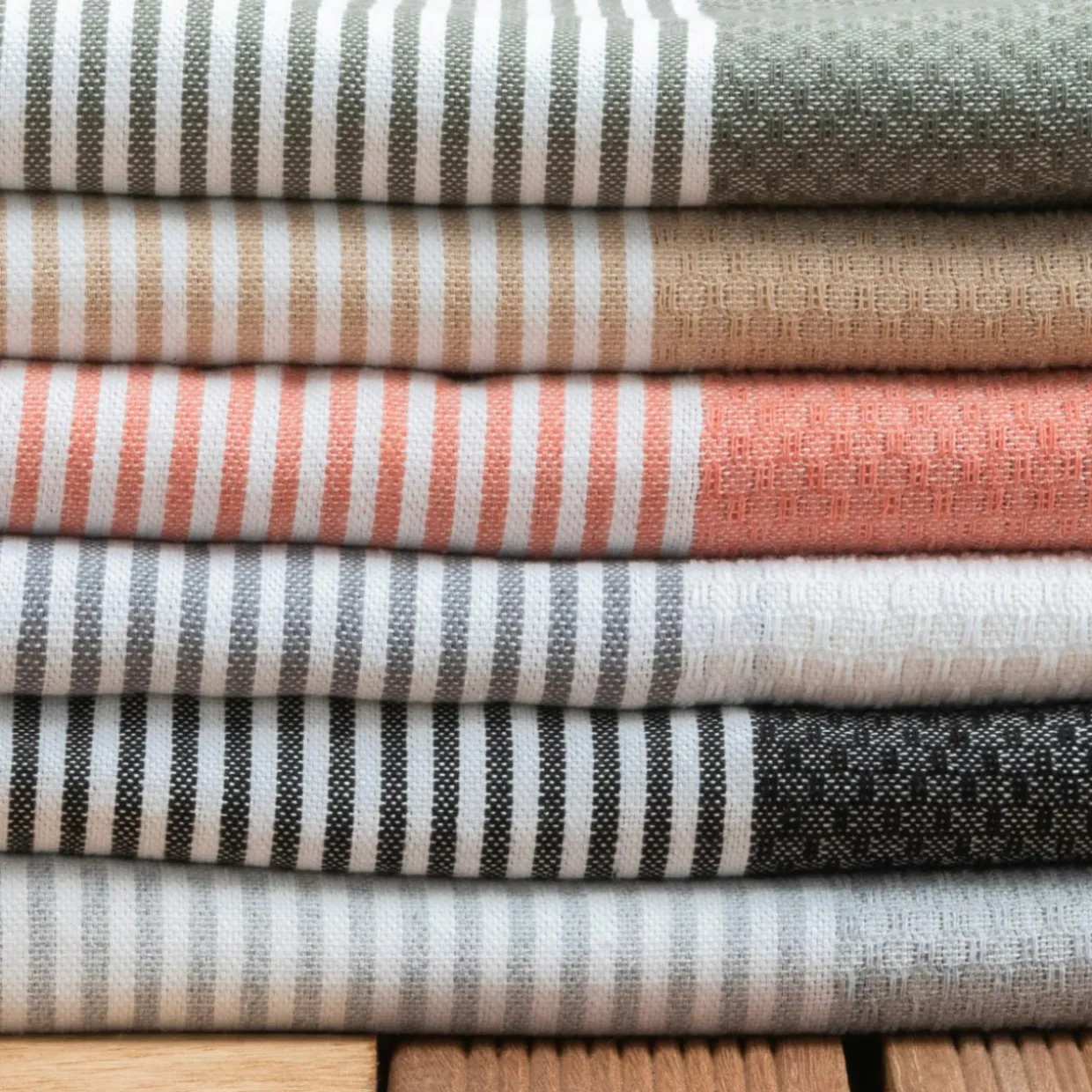 Fouta coton recyclé (100 x 200 cm) Océane Corail