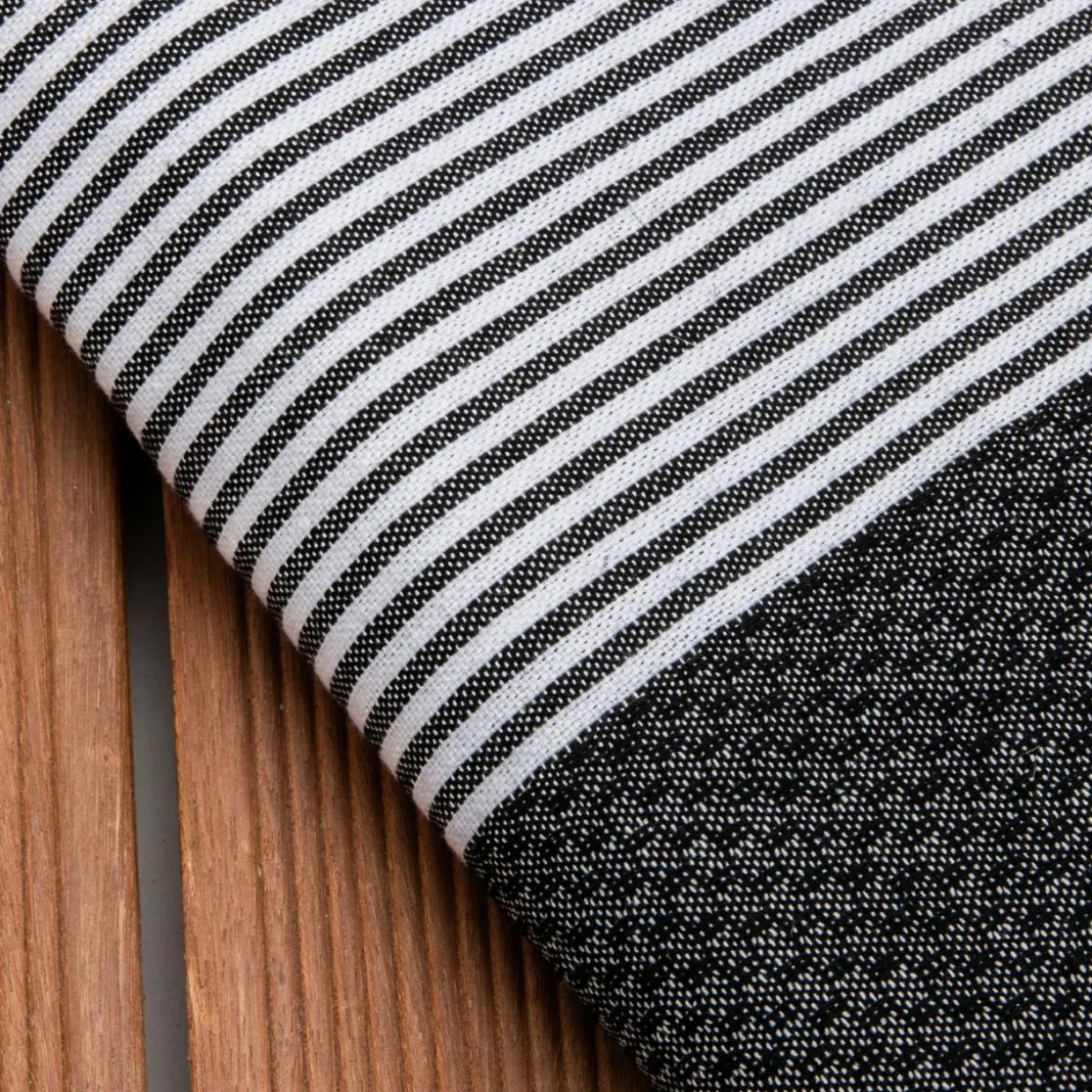 Fouta coton recyclé (100 x 200 cm) Océane Noire