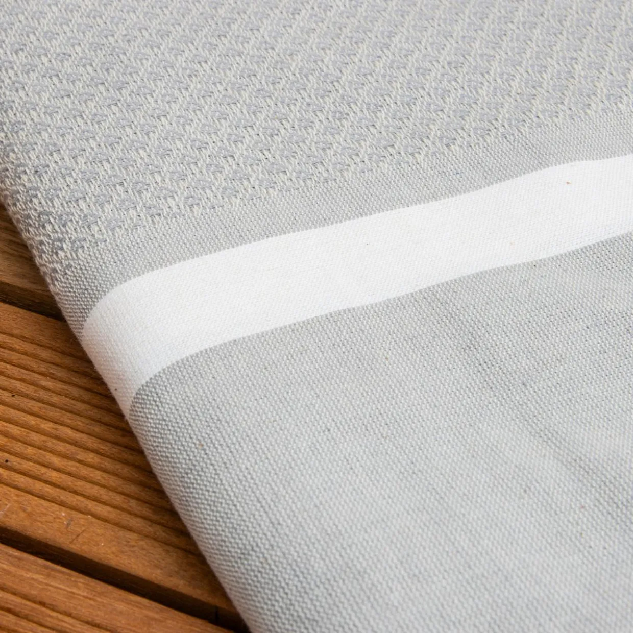 Fouta coton recyclé (100 x 200 cm) Selma Grise