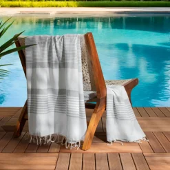 Fouta coton recyclé (200 x 200 cm) Summer Blanche