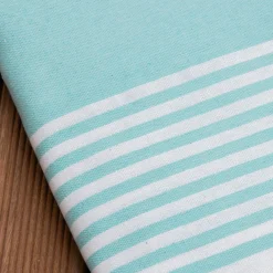 Fouta coton recyclé (200 x 200 cm) Summer Bleu turquoise