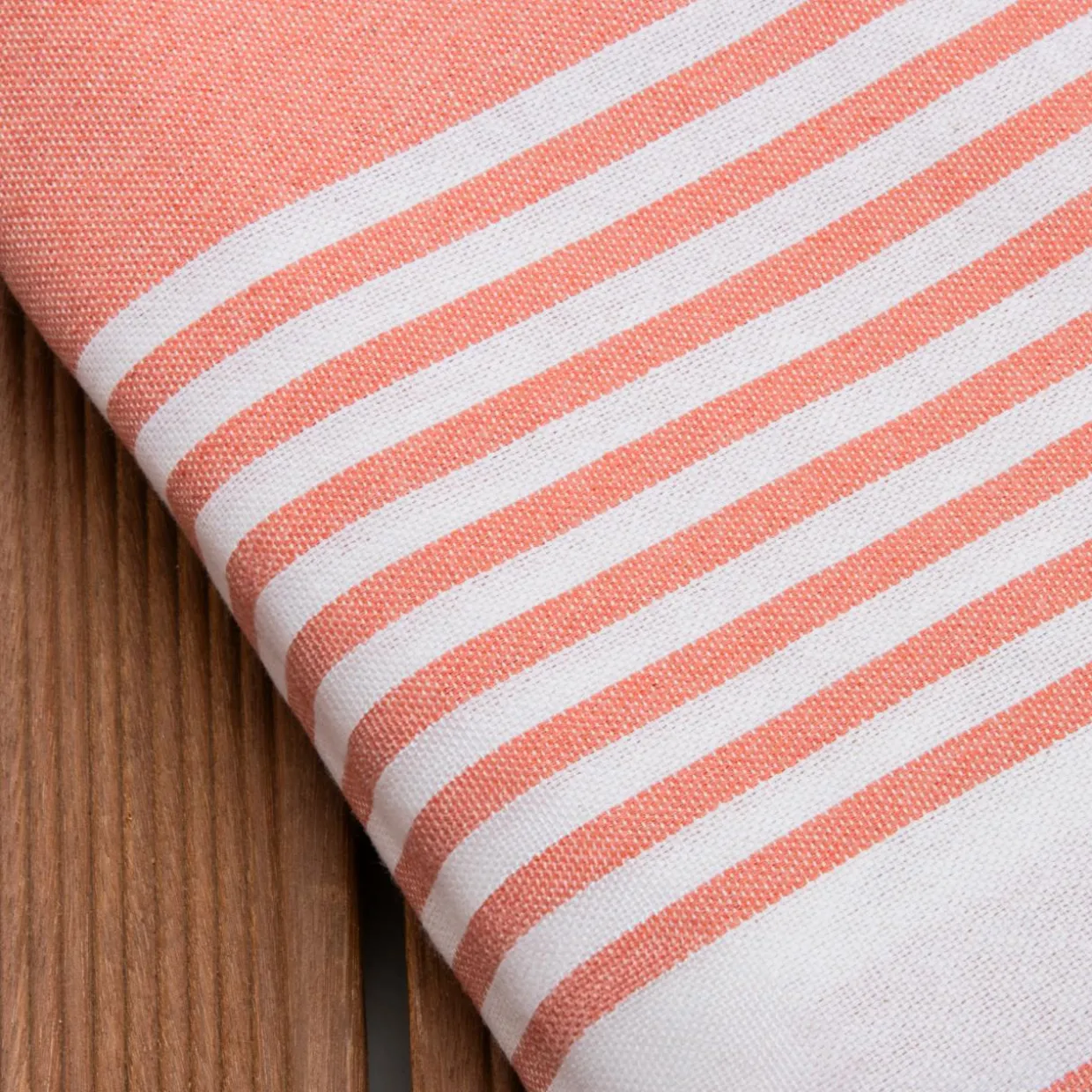 Fouta coton recyclé (200 x 200 cm) Summer Corail