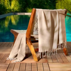 Fouta coton recyclé (100 x 200 cm) Sunshine Beige